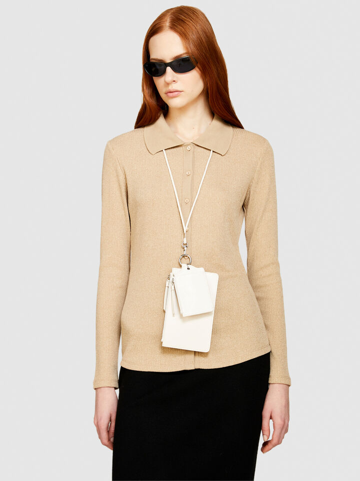 Cell phone holder with card holder - null - Creamy White | Sisley image number 3